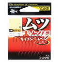 ささめ針 ムツ 赤 ケイムラ MT-12 (大物バラ針) ゆうパケット可