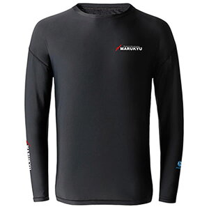 マルキュー 氷瀑ロングスリーブシャツ MQ-02 ブラック (冷感肌着 UV対策 クールインナー)