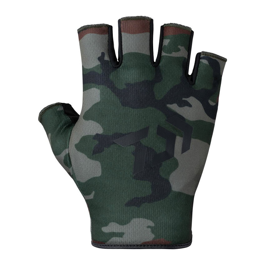 6/15限定！ポイント10倍★ダイワ DG-6523 速乾グローブ5本カット グリーンカモ (フィッシンググローブ) ゆうパケット可のサムネイル