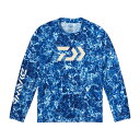 ダイワ サンブロックドライシャツ オーシャンカモ DE-5324 (フィッシングシャツ Tシャツ 父の日)