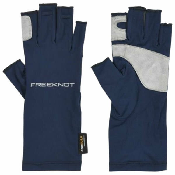 【11/20～ エントリー＆3点でP10倍】　ハヤブサ ストレッチタフグローブ5本カット F ネイビー Y4197 (フィッシンググローブ 釣り 吸水速乾 UVカット) ゆうパケット可