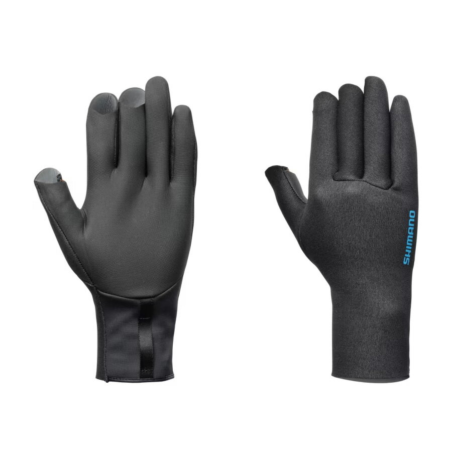 シマノ 03 ダブルクロロプレン グローブ3 ブラック 3本切 GL-051Y (フィッシンググローブ 防寒手袋 釣..