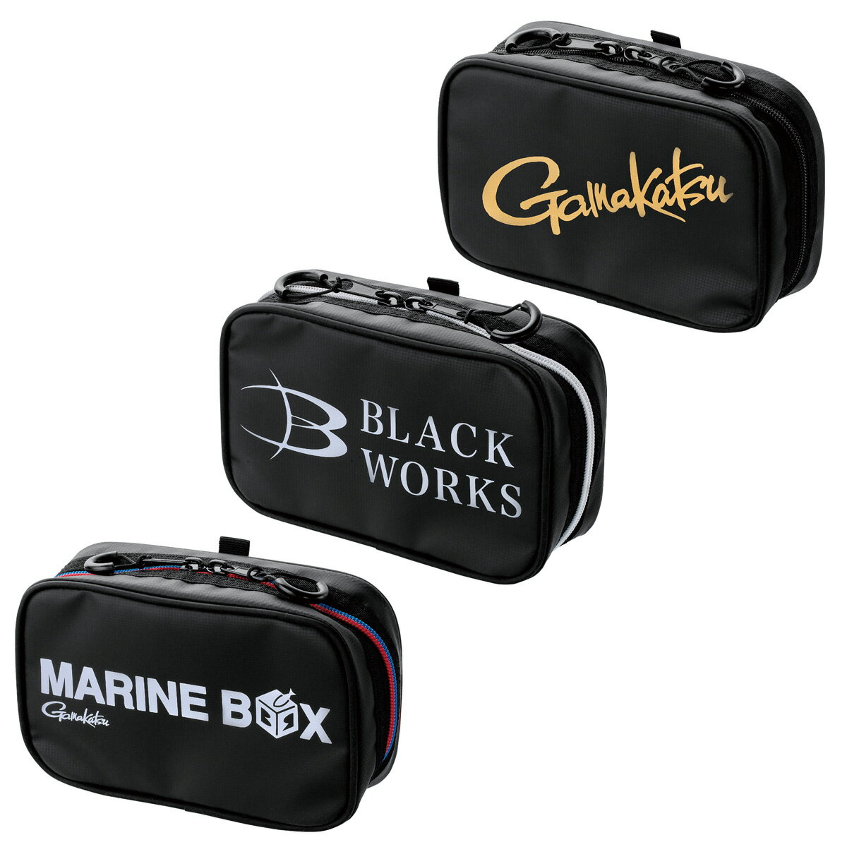 がまかつ アディショナルポーチ 横仕切り有 M GM2610 (フィッシングポーチ 収納)