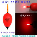 高輝度LED 海釣り用 自立型 電気ウキ R27fe05w40B2 オモリ40g 新素材EVA 電池2本付 ウキ・浮き