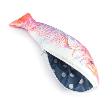 オルルド釣具 魚型 小物入れ ポーチ ペンケース マダイ 真鯛