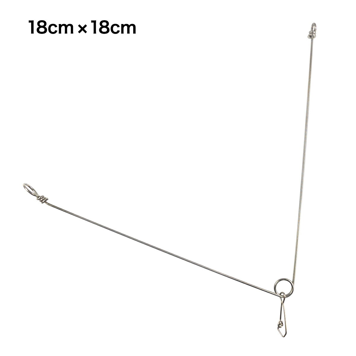 オルルド釣具L字天秤遊動式フックドスナップ付8cm12cm18cm10個セット