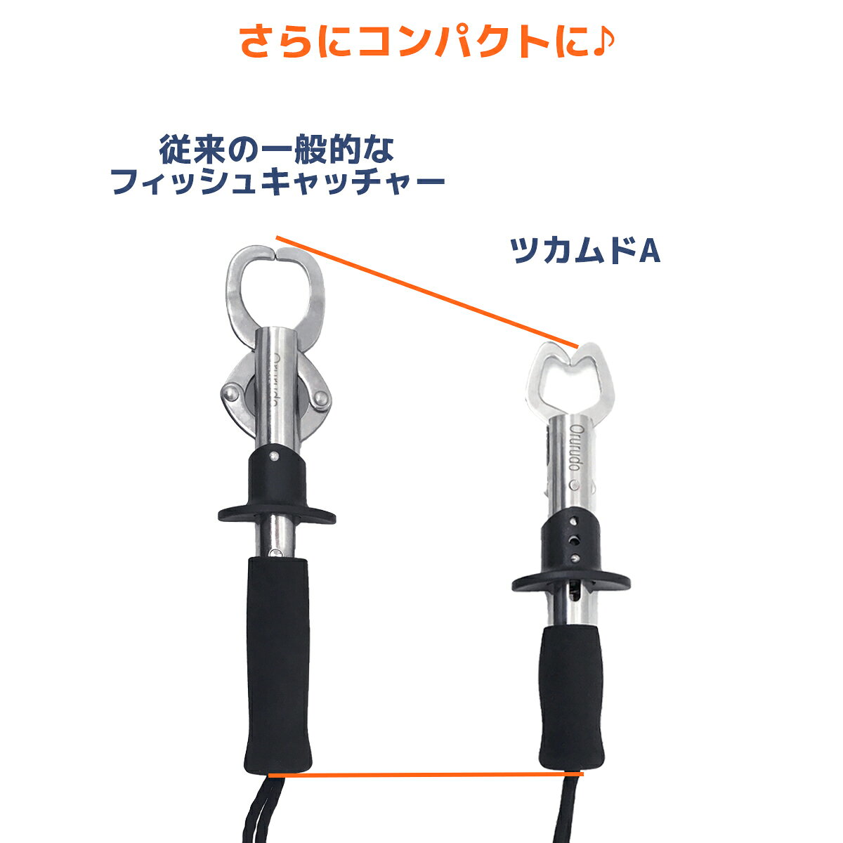 【10/8まで！エントリーでポイント最大20倍】フィッシュキャッチャー フィッシュグリップ 魚掴み ツカムドA オルルド釣具 釣り 釣り具 釣具 fishingkingdom-10000884 SEALIFE MART 楽天市場店 サンプル画像3