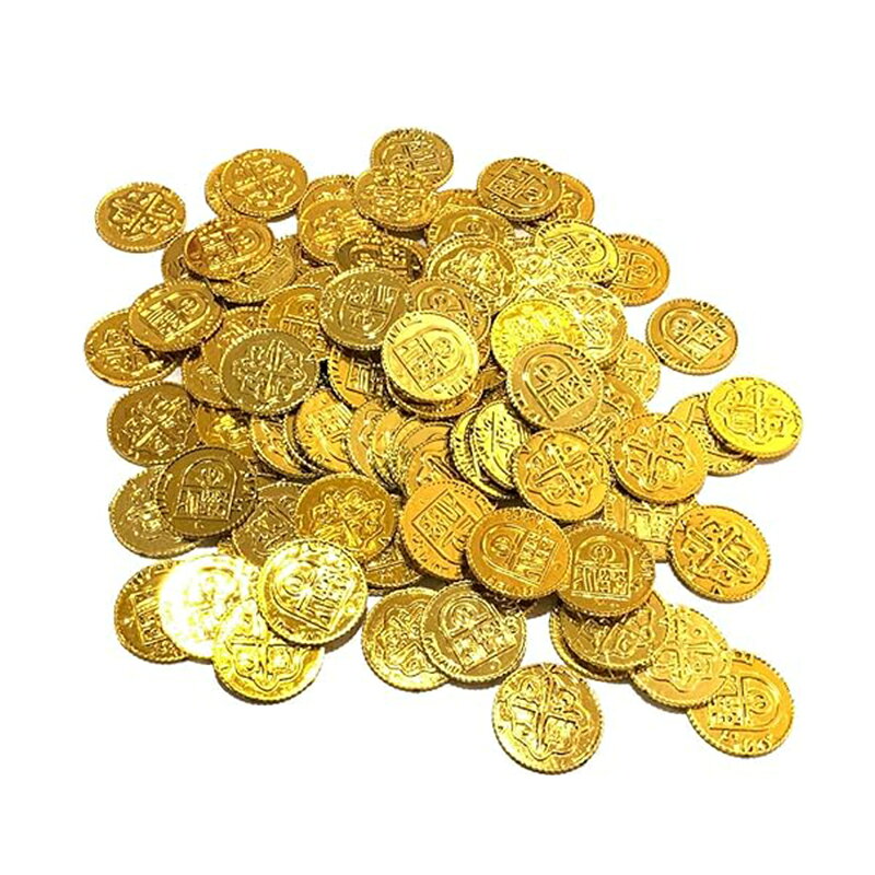 【3/11まで 限定クーポン配布中！エントリーでポイント最大10倍】ゴールドコイン 金貨 100枚入り おもちゃ 海賊 財宝 パーティー 小物 コスプレ小物 宝探し ボードゲーム マジック コスプレ ハロウィン イベント ゲーム 景品 文化祭 学園祭 こども会
