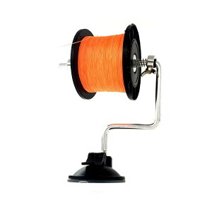 オルルド釣具 ライン巻 ラインワインダー シルバー レバー式強力吸盤付 テーブル等に固定して楽々ライン巻き 釣糸 巻き器