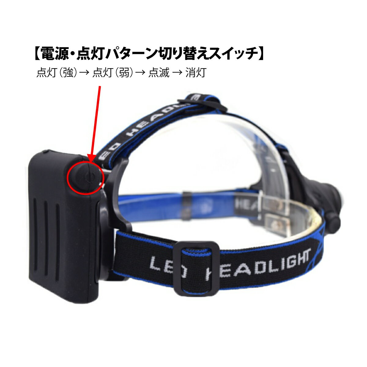 【NEW】オルルド釣具LEDヘッドライト乾電池式単3電池4本仕様防災災害対策地震対策