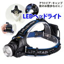 ヘッドライト LED 防水 レジャー アウトドア 夜釣り 角度調整 乾電池式 防災