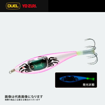 【デュエル】タコやん 船スッテ E1361 M 07 BLKI ブルー夜光カニ タコの船釣りに最適