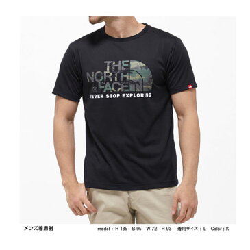 ショートスリーブカモフラージュロゴティー（メンズ） ミックスH S NT31932 ノースフェイス Tシャツ 静電気ケア アウトドア