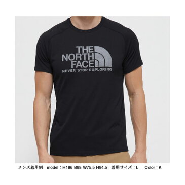 ショートスリーブGTDロゴクルー (メンズ) K ブラック NT12092 XLサイズ ノースフェイス Tシャツ アウトドア ウェア