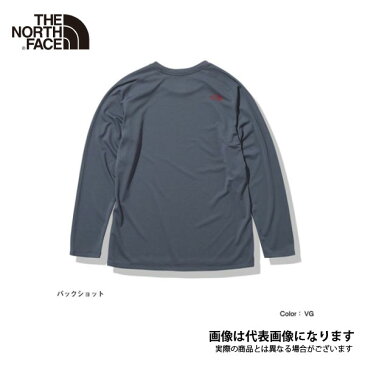 ロングスリーブGTDロゴクルー(メンズ) CBクリアレイクブルー NT12093 Mサイズ ノースフェイス