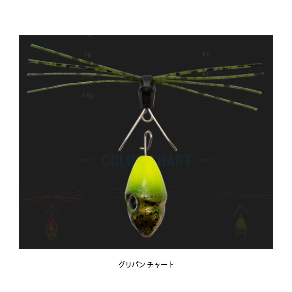 ジャッカル ブリーカー ボトムスイッチ 3.5g グリパン チャート