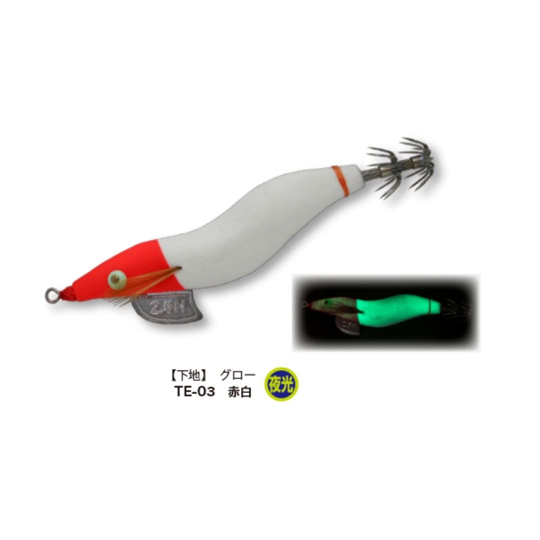 林釣漁具 イカエギ 2.5号 #TE-03 赤白