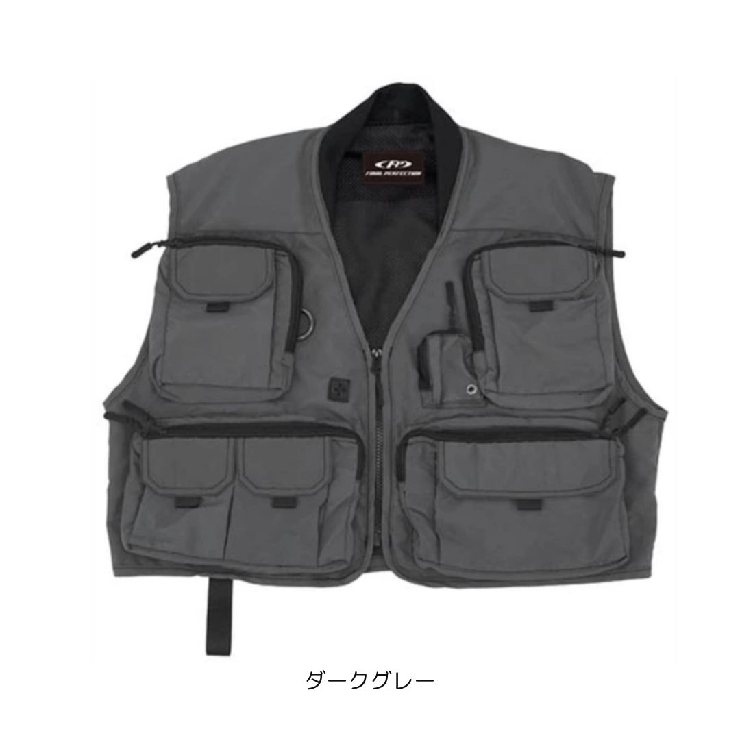 FP-405 クリークフィッシングベスト #Mサイズ #ダークグレー X-sell（エクセル）