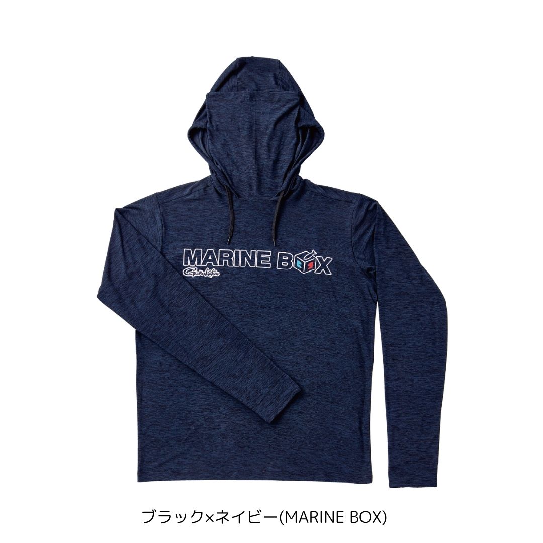 GM3747 サンシェードフーディTシャツ #LLサイズ #ブラック×ネイビー(MARINE BOX) （がまかつ） 2025年..