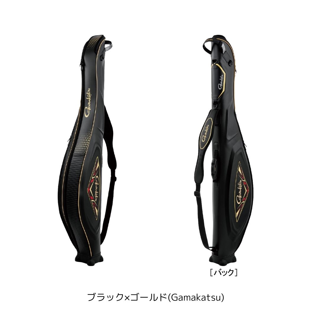 GC301 成型ハードロッドケース #135cm #ブラック×ゴールド() (がまかつ) 大型便B 2025年新製品