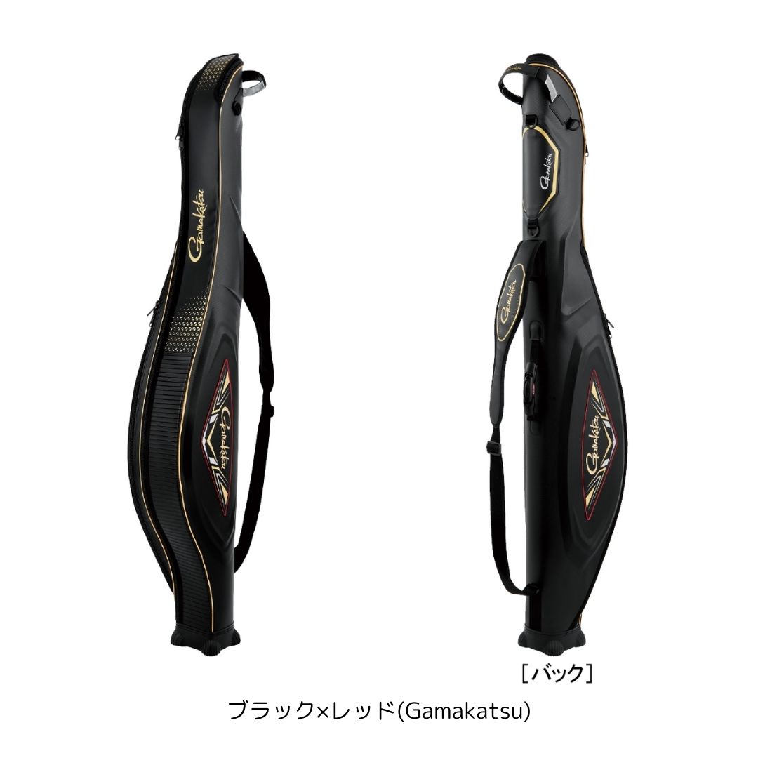 GC301 成型ハードロッドケース #142cm #ブラック×レッド() (がまかつ) 大型便B 2025年新製品