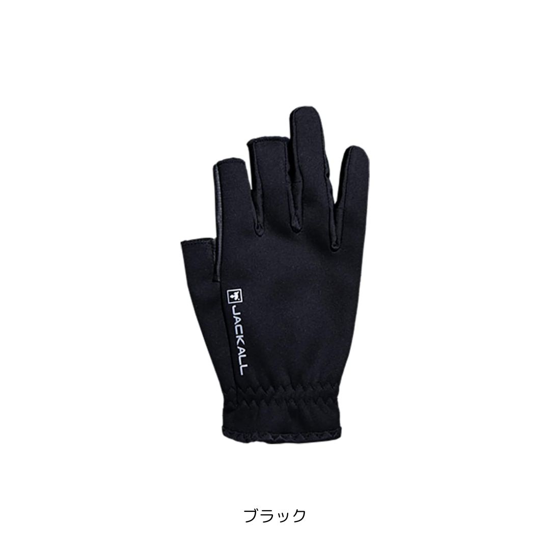 バーサタイルグローブ スリーフィンガー M ブラック JACKALL（ジャッカル）