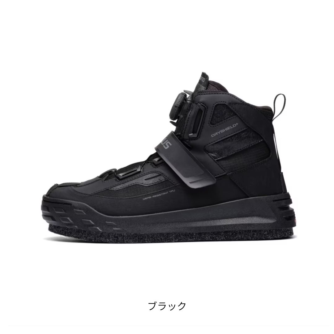 FS-160Y ジオロックDS+シューズ カットラバーピンフェルト ブラック #23.0cm SHIMANO（シマノ）