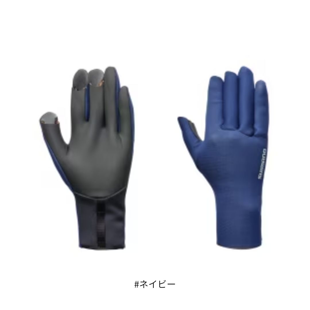 GL-051Y 03 ダブルクロロプレングローブ 3 #ネイビー #Mサイズ SHIMANO（シマノ）