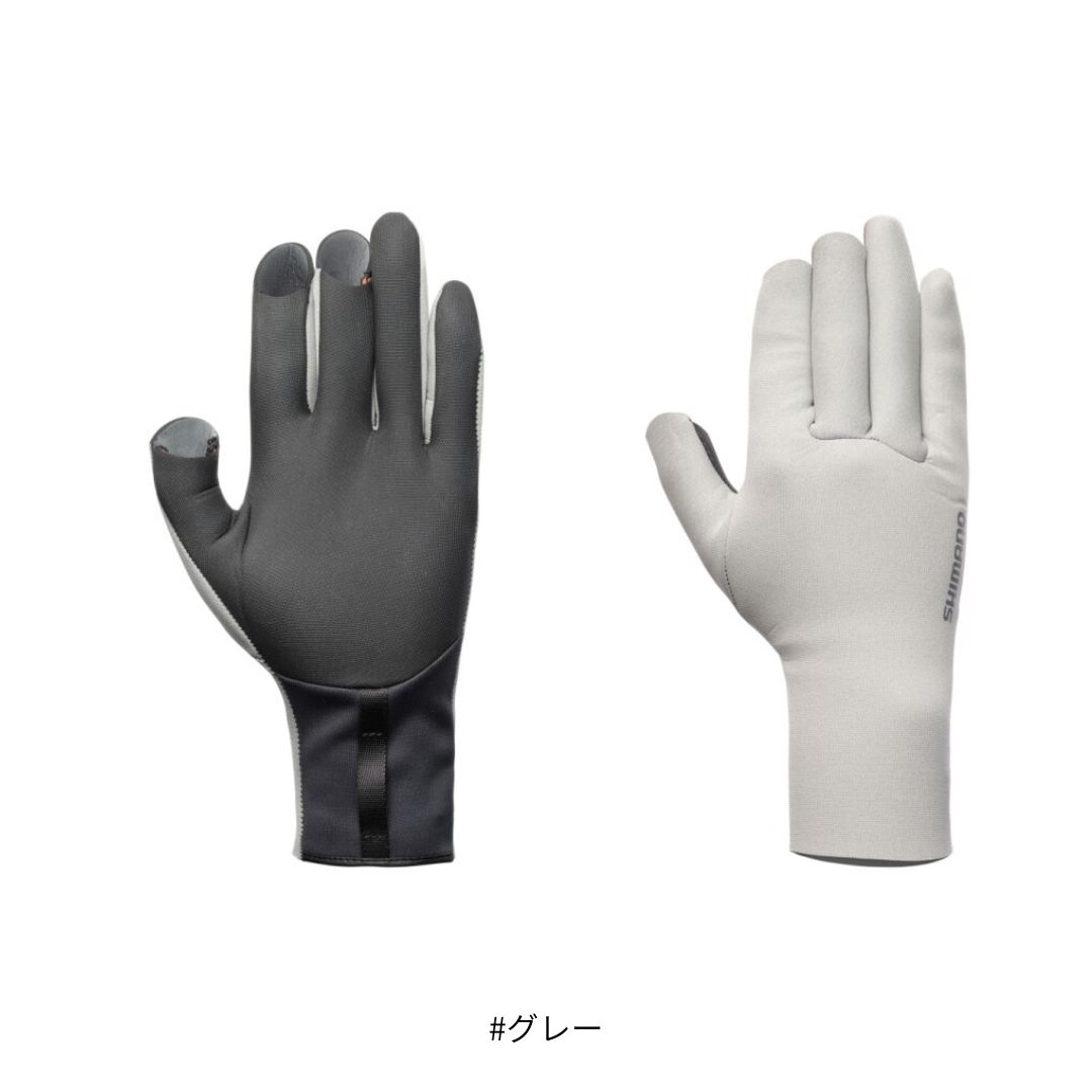 GL-051Y 03 ダブルクロロプレングローブ 3 #グレー #Sサイズ SHIMANO（シマノ）
