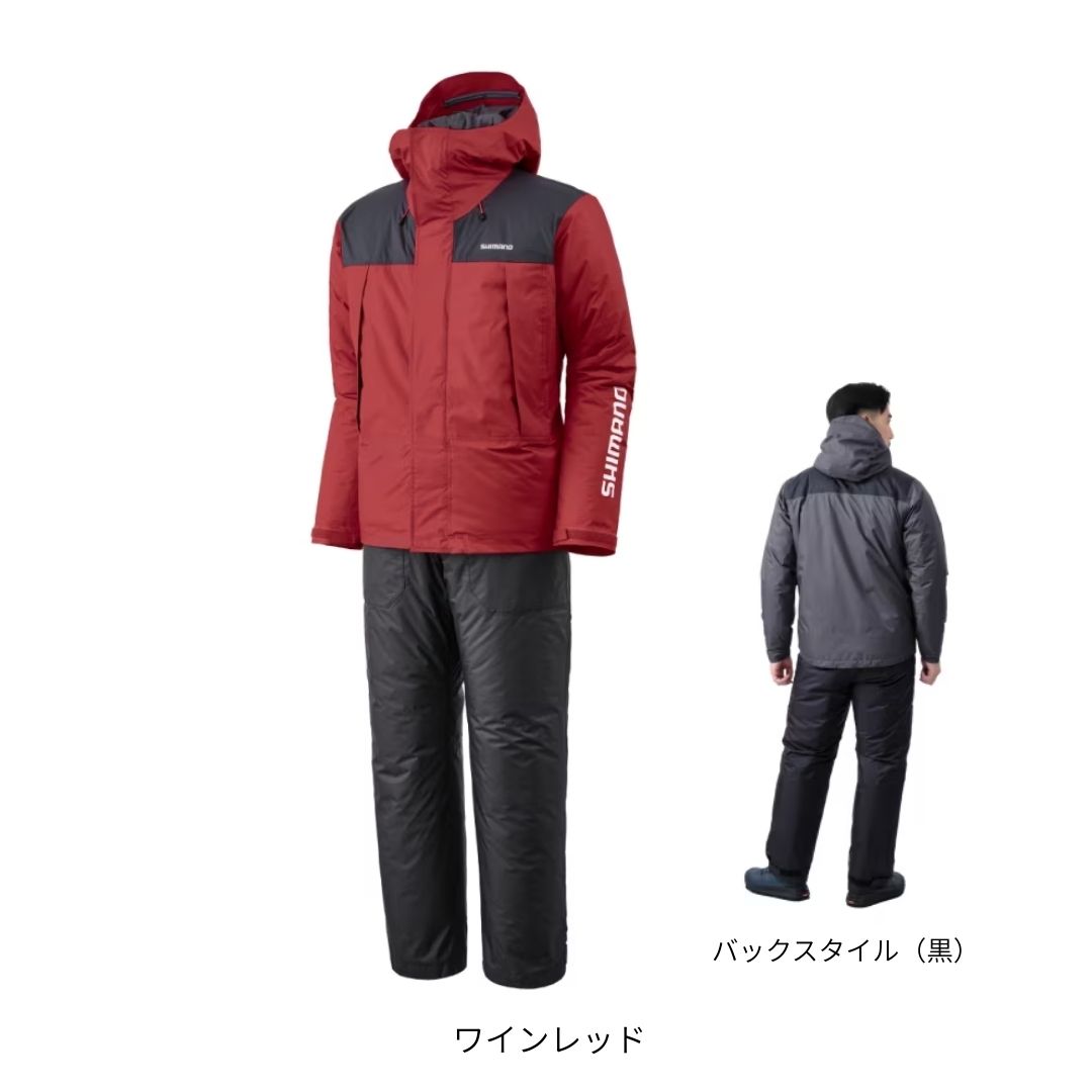 RB-077Y ベーシックハイロフト レインスーツ 01 ワインレッド #XLサイズ SHIMANO（シマノ）