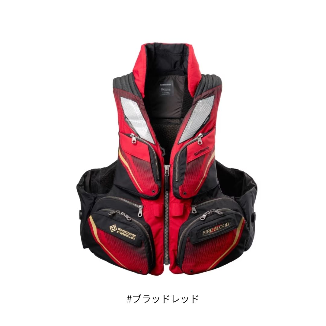 VF-130Y フローティングベスト リミテッドプロ 枕付 #ブラッドレッド #2XLサイズ SHIMANO（シマノ） 大..