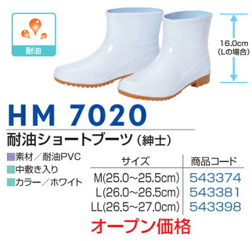 阪神素地　紳士耐油ショートブーツ　HM-7020
