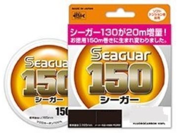 強く、しなやかに。進化を続けるフロロカーボンハリスの原点。 高品質フロロカーボンライン“シーガー”の大容量お徳用タイプ。シーガーの品質はそのままに、従来の130m巻を20m増量しました。フロロカーボンの低吸水性が、長時間使用時の強度劣化を防ぎます。新たにソフトテンション巻を採用しました。※12号以上は従来通り、130m巻になります。 Color：クリア150m巻