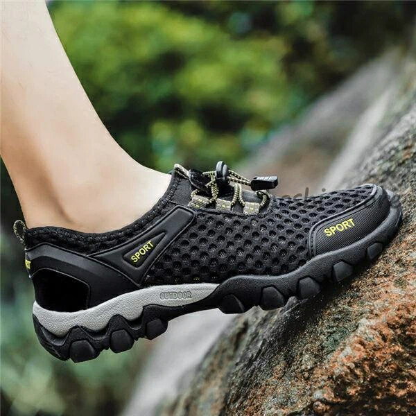 コンフォートサンダル メンズ トレッキングシューズ メッシュシューズ 大きいサイズ対応 スポーツサンダル 走れる 軽量 アウトドア 釣り 春夏用快適設計