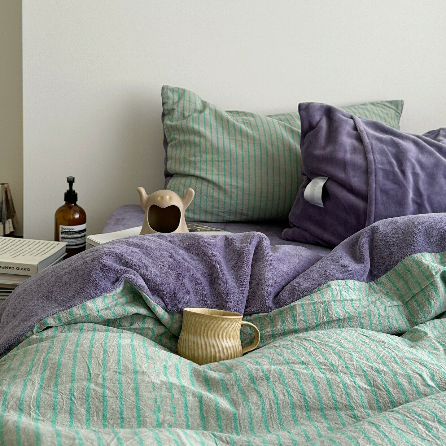 布団カバーセット 洋式 和式対応 フランネル 冬用 暖かい モコモコ セミダブル ダブル クイーン 掛け布..