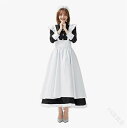 メイド服 ロング クラシカル ロイヤルメイド レディース 大人用 イギリス風 フリル付き 3点セット 制服 喫茶店 変装 エプロン ゴスロリ コスチューム 洋風...