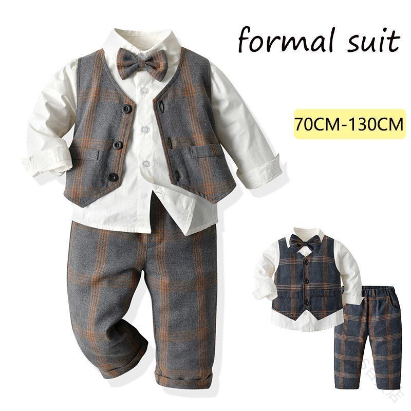 男の子 ベビー フォーマル スーツ タータンチェック 上下セット 子供服 紳士風 赤ちゃん キッズ フォーマル着 タータンチェック柄の高品質ベビー服 快適素材でお祝いに最適