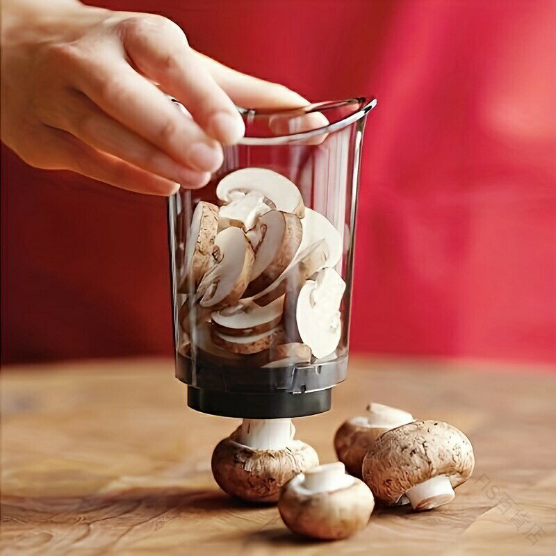 多機能 野菜 キノコ 卵 イチゴ スライサー カップ付き 安全蓋 ヘビーデューティ プラスチック 食品カッ..