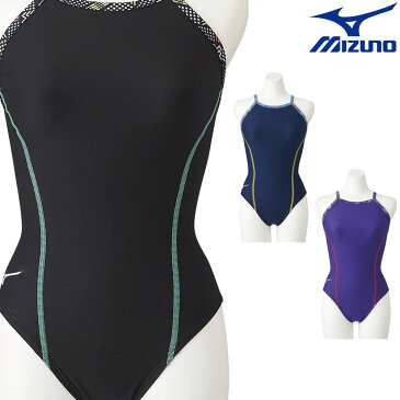 ミズノ MIZUNO 競泳水着 レディース 練習用 ミディアムカット EXER SUITS U-Fit 競泳練習水着 2021年秋冬モデル N2MA1780