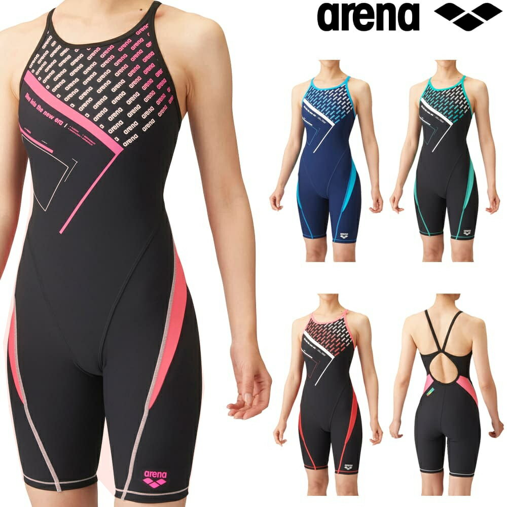 アリーナ ARENA 競泳水着 レディース 練習用 トレーニングスパッツ オープンバック オールインワン タフスーツ タフスキンE 競泳練習水着 50th You made arena！ 2023年秋冬モデル FSA-3616Wのサムネイル