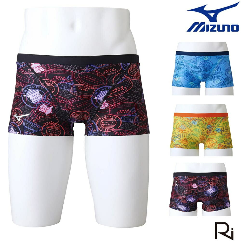 ミズノ MIZUNO 競泳水着 メンズ 練習用 エクサースーツ ショートスパッツ EXER SUITS U-Fit Ri Collection 池江璃花子 競泳練習水着 2023年秋冬モデル N2MBA566