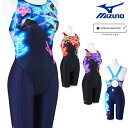 ミズノ MIZUNO 競泳水着 レディース WORLD AQUATICS承認 STREAM ACE ハーフスーツ マスターズバック ストリームフィットA AYA COLLECTION 寺川綾 2024年春夏モデル N2MGB275 fina マーク あり