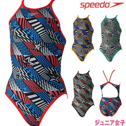 スピード SPEEDO 競泳水着 ジュニア女子 練習用 ブーンジオメトリックターンズスーツ ENDURANCE ECO 競泳練習水着 2024年春夏モデル STG02403