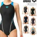 アリーナ ARENA 競泳水着 レディース fina承認 セイフリーバック 着やストラップ AQUA STRIPE-D ARN-2051W
