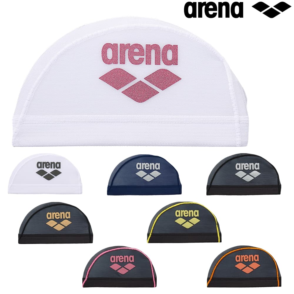 【ARN-6414】ARENA(アリーナ) メッシュキャップ＜ARENAロゴ＞[水泳帽/スイムキャップ/スイミング/プー..