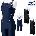 ミズノ MIZUNO フィットネス水着 レディース オールインワン スパッツ STROKE ONE パッド付き 2024年秋冬追加企画モデル N2JGB816