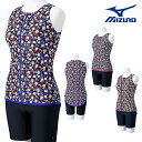 ミズノ MIZUNO フィットネス水着 レディース FWセパレーツ セパレート パッド付き 体型カバー 2024年秋冬モデル N2JGB841