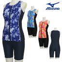 ミズノ MIZUNO 別注オリジナル フィットネス水着 レディース セパレーツ セパレート ファスナー付き 袖なし パッド付き N2JGB838