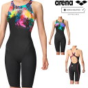 アリーナ ARENA 競泳水着 レディース WA承認モデル レーシングワンピーススパッツ オールインワン オープンバック ハーフレッグ AQUA ADVANCED AQUA XTREME 2024年秋冬モデル fina マーク あり AS4FRC20W