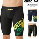 アリーナ ARENA 競泳水着 メンズ WA承認モデル レーシングスパッツ ハーフレッグ AQUA RACING AQUA STRIPE-D 2024年秋冬モデ...
